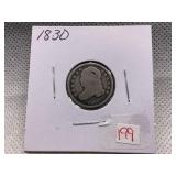 1830 BUST DIME