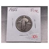 1925 STANDING LIBERTY QUARTER FINE