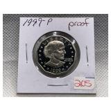 1999-P SUSAN B ANTHONY DOLLAR PROOF