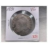 1831 BUST HALF DOLLAR VG