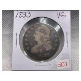 1833 BUST HALF DOLLAR VG