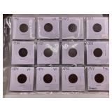 (12) INDIAN CENTS