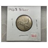 1963 CANADIAN SILVER QUARTER
