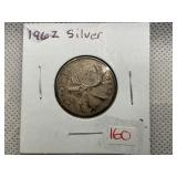 1962 CANADIAN SILVER QUARTER