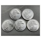 LOT OF (5) GOLDEN STATE MINT 10TH TROY OUNCE .999