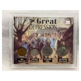 THE GREAT DEPRESSION 1929 (4) COIN COLLECTION SET