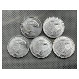 LOT OF (5) GOLDEN STATE MINT 10TH TROY OUNCE .999