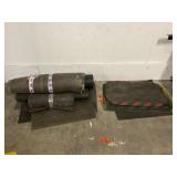 LOT OF ASSORTED RUGS , RUBBER MATS AND SAFETY MATS