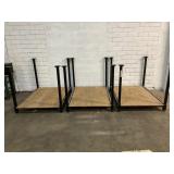 3 PC CUSTOM MADE STACKABLE RACKS WITH REMOVABLE