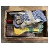 RED HANDLED SHARPENING STONES, WORK GLOVES AND
