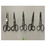 LOT OF 5 CLAUSS SCISSORS