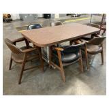 OFFICE HEAVY DUTY CONFERENCE DESK WITH 6 CHAIRS -