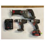 PORTER CABLE 18V LITHIUM EX HAMMER DRILL, DRILL &