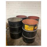 LOT OF 4 METAL BARRELS - GREAT FOR BURN BARRELS OR