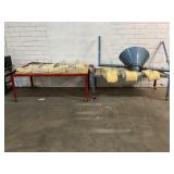 LOT OF 2 METAL ROLL AROUND WORK STATIONS