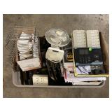 LARGE TOTE FULL OF OFFICE SUPPLIES - UATTEND MODEL