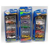 (3)  5 CAR HOT WHEELS GIFT PACKS IN ORIGINAL