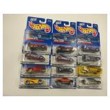 LOT OF 12 HOT WHEELS CARS IN ORIGINAL PACKAGE