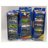 (3)  5 CAR HOT WHEELS GIFT PACKS IN ORIGINAL