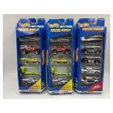 (3)  5 CAR HOT WHEELS GIFT PACKS IN ORIGINAL