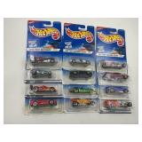 LOT OF 12 HOT WHEELS CARS IN ORIGINAL PACKAGE