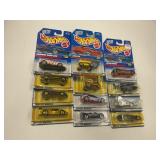 LOT OF 12 HOT WHEELS CARS IN ORIGINAL PACKAGE