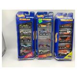 (3)  5 CAR HOT WHEELS GIFT PACKS IN ORIGINAL