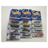 LOT OF 12 HOT WHEELS CARS IN ORIGINAL PACKAGE