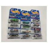 LOT OF 12 HOT WHEELS CARS IN ORIGINAL PACKAGE