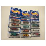 LOT OF 12 HOT WHEELS CARS IN ORIGINAL PACKAGE