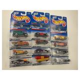 LOT OF 12 HOT WHEELS CARS IN ORIGINAL PACKAGE