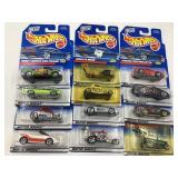 LOT OF 12 HOT WHEELS CARS IN ORIGINAL PACKAGE