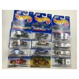 LOT OF 12 HOT WHEELS CARS IN ORIGINAL PACKAGE