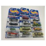 LOT OF 12 HOT WHEELS CARS IN ORIGINAL PACKAGE
