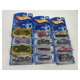LOT OF 12 HOT WHEELS CARS IN ORIGINAL PACKAGE