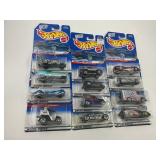LOT OF 12 HOT WHEELS CARS IN ORIGINAL PACKAGE