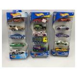 (3)  5 CAR HOT WHEELS GIFT PACKS