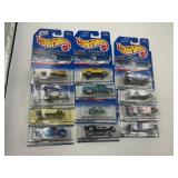 LOT OF 12 HOT WHEELS CARS IN ORIGINAL PACKAGE