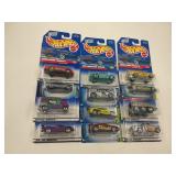 LOT OF 12 HOT WHEELS CARS IN ORIGINAL PACKAGE