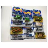 LOT OF 12 HOT WHEELS CARS IN ORIGINAL PACKAGE