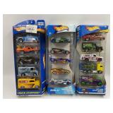 (3)  5 CAR HOT WHEELS GIFT PACKS IN ORIGINAL