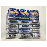 LOT OF 12 HOT WHEELS CARS IN ORIGINAL PACKAGE