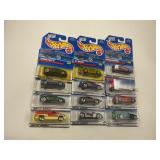 LOT OF 12 HOT WHEELS CARS IN ORIGINAL PACKAGE