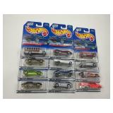 LOT OF 12 HOT WHEELS CARS IN ORIGINAL PACKAGE