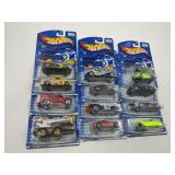 LOT OF 12 HOT WHEELS CARS IN ORIGINAL PACKAGE