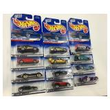 LOT OF 12 HOT WHEELS CARS IN ORIGINAL PACKAGE