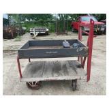 INDUSTRIAL ROLL AROUND PEGGY CART WITH CONTENTS -