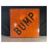 BUMP METAL ROAD SIGN - 36" X 36"