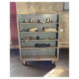 ROLL AROUND 10 SHELF INDUSTRIAL SHOP CART WITH