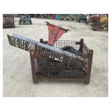 INDUSTRIAL METAL CRATE WITH HEAVY DUTY DIVERGATOR